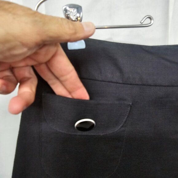 Merona Black A-Line Canvas Retro Pleated Skirt 4 - Picture 2 of 12